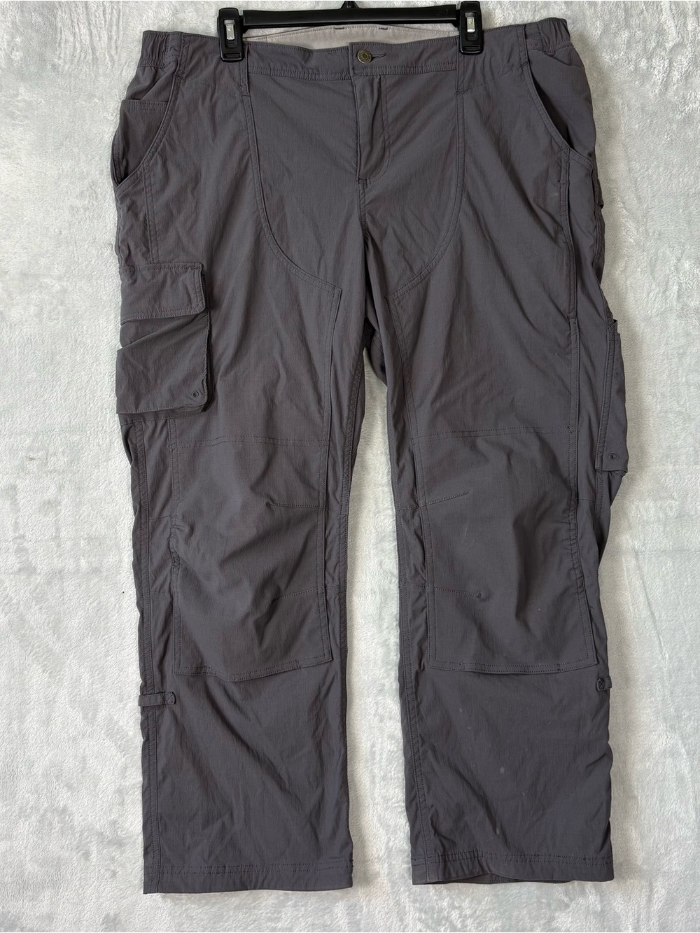 Duluth Trading Utility Pants Womens 16x29 Gray Double Knee Carpenter Gardening